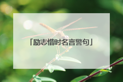 励志惜时名言警句