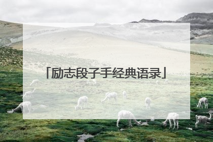 励志段子手经典语录