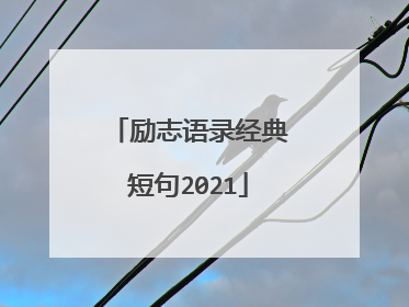 励志语录经典短句2021