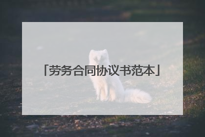 劳务合同协议书范本