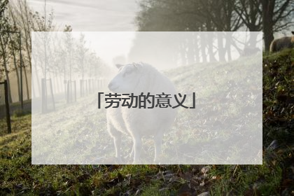 劳动的意义