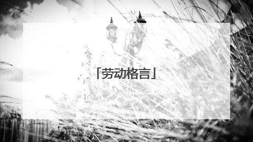 劳动格言