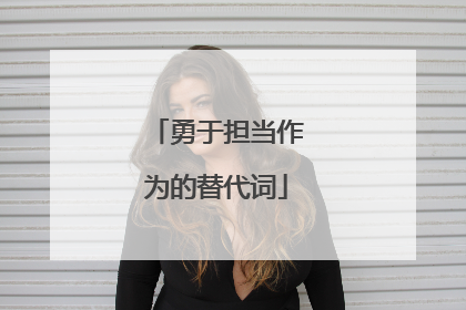 勇于担当作为的替代词