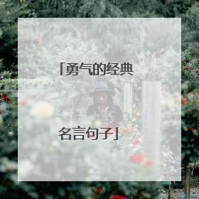 勇气的经典名言句子