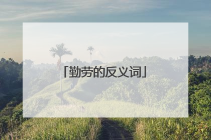 勤劳的反义词