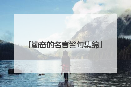 勤奋的名言警句集绵