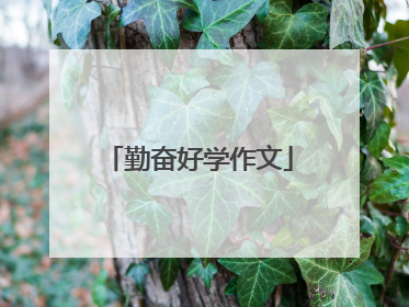 勤奋好学作文