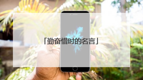 勤奋惜时的名言