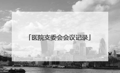 医院支委会会议记录