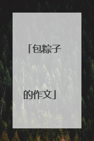 包粽子的作文