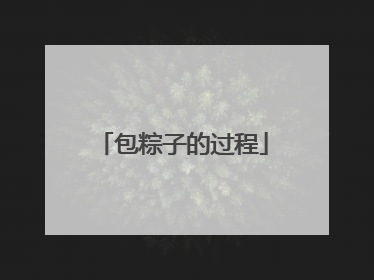 包粽子的过程