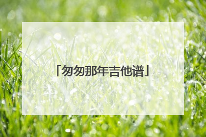 匆匆那年吉他谱