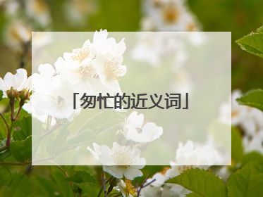 匆忙的近义词