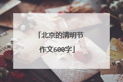 北京的清明节作文600字