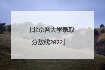北京各大学录取分数线2022