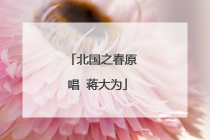 北国之春原唱 蒋大为