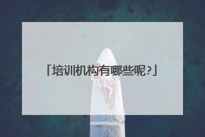 培训机构有哪些呢?