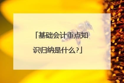 基础会计重点知识归纳是什么?