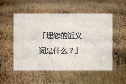 埋怨的近义词是什么?