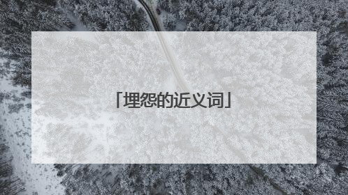 埋怨的近义词