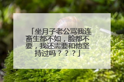 坐月子老公骂我连畜生都不如，脸都不要，我还需要和他坚持过吗？？？