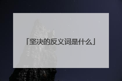 坚决的反义词是什么