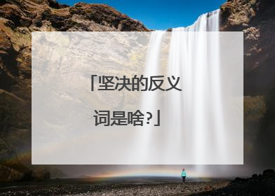 坚决的反义词是啥?