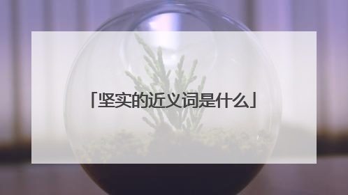 坚实的近义词是什么