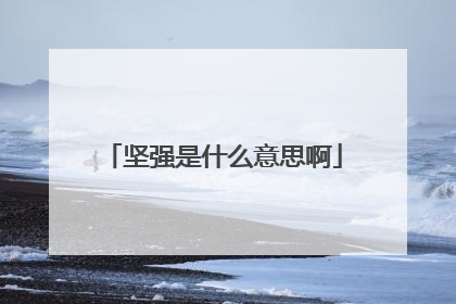 坚强是什么意思啊