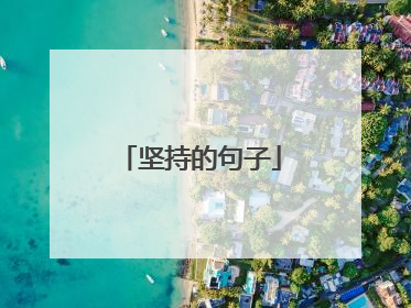 坚持的句子