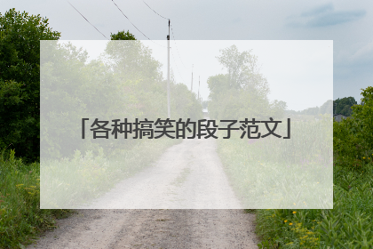 各种搞笑的段子范文
