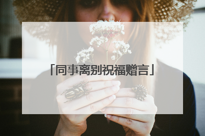 同事离别祝福赠言