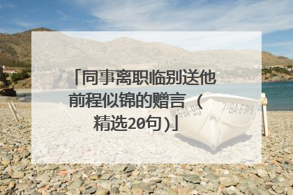 同事离职临别送他前程似锦的赠言 (精选20句)