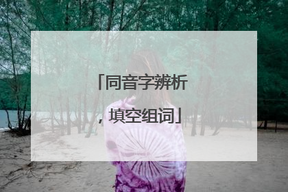 同音字辨析，填空组词