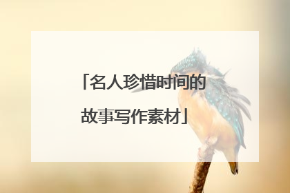 名人珍惜时间的故事写作素材