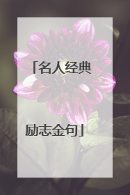 名人经典励志金句