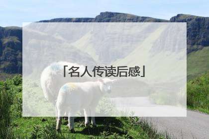 名人传读后感