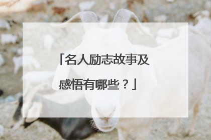 名人励志故事及感悟有哪些?