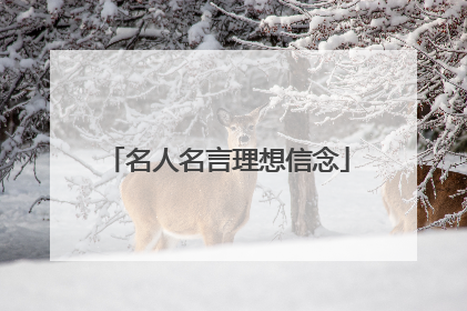 名人名言理想信念