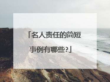 名人责任的简短事例有哪些?