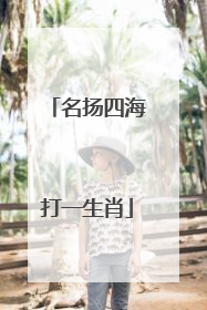 名扬四海打一生肖