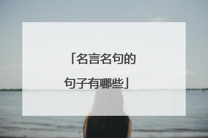名言名句的句子有哪些