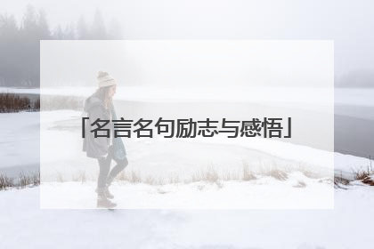 名言名句励志与感悟