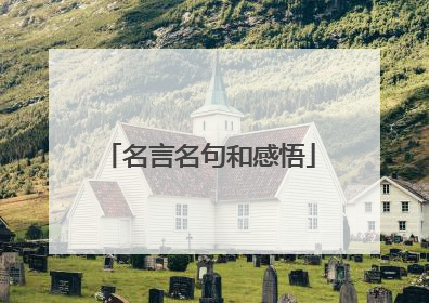 名言名句和感悟