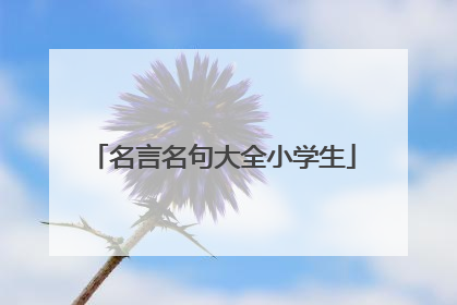 名言名句大全小学生