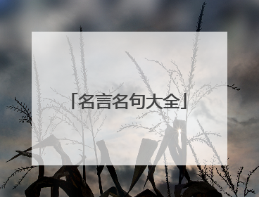 名言名句大全