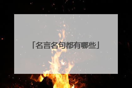 名言名句都有哪些