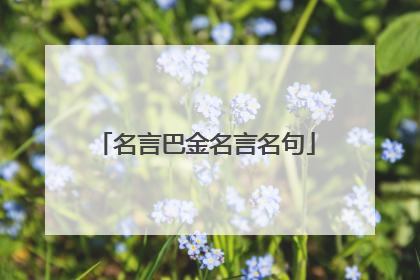 名言巴金名言名句