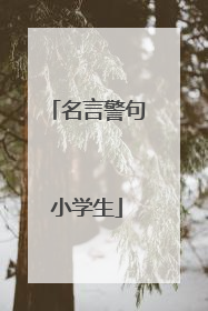 名言警句小学生