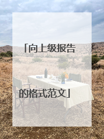 向上级报告的格式范文